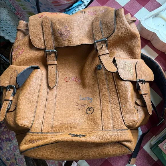 Coach | Bags | Coach Brown Leather Backpack With Buckle 